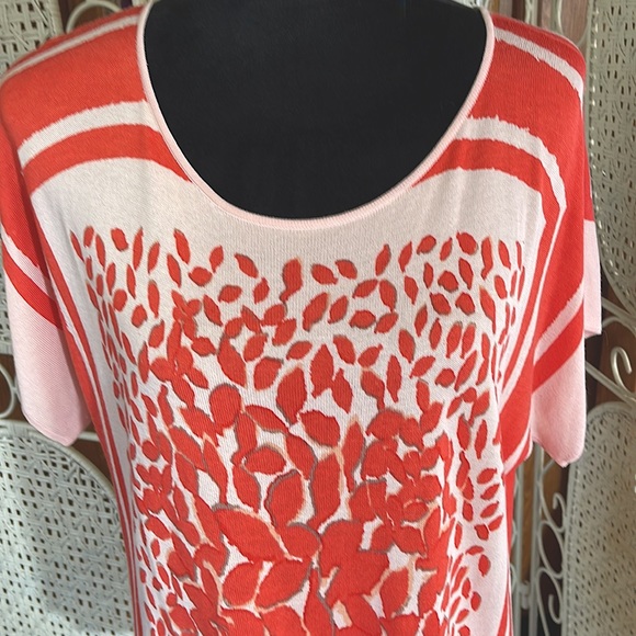 Like New Claudia Strater Short sleeve Knit Top Size M - Picture 2 of 5